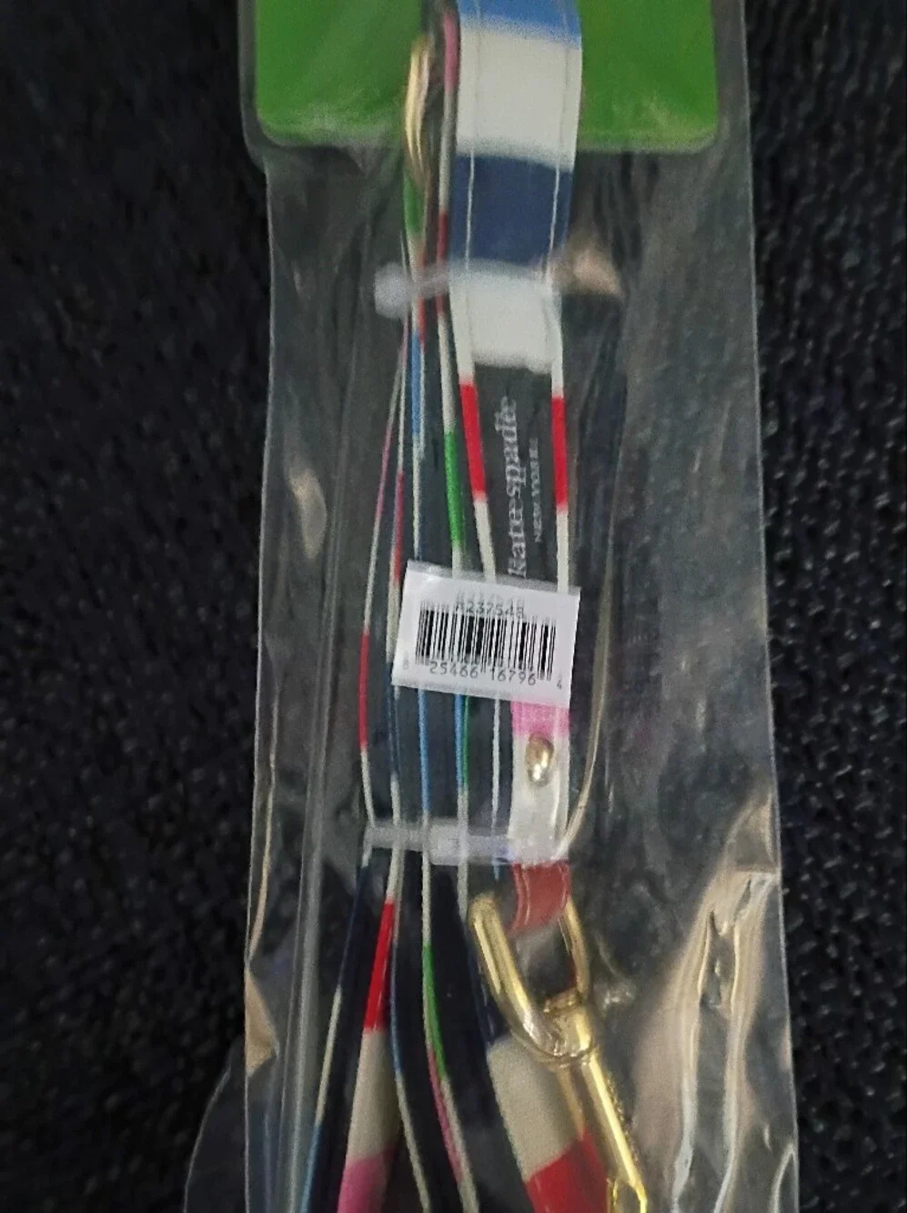 KATE SPADE Colorful Striped Crossbody Strap with Gold Hardware